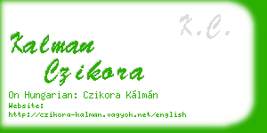 kalman czikora business card
